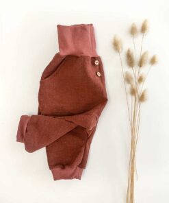 kurze Knickerbocker Baby Windelhose, Kinderhemd und Pixie aus atmungsaktivemLeinen